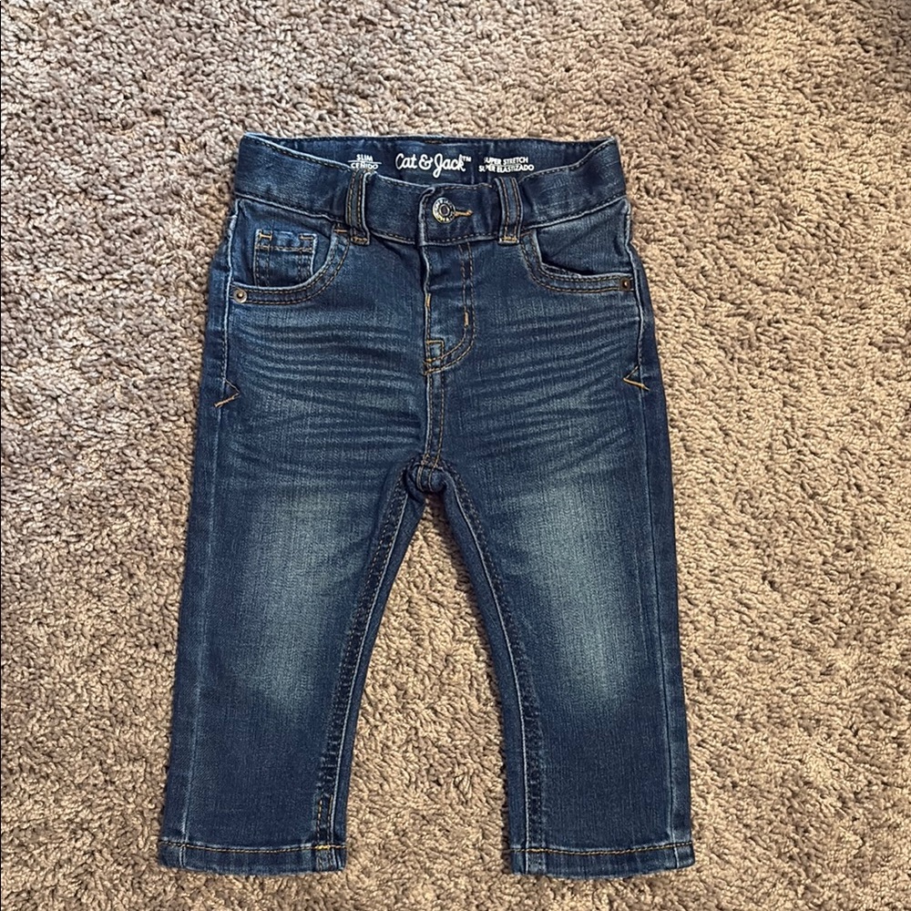 Cat & Jack Blue Stretch Jeans Classic Style